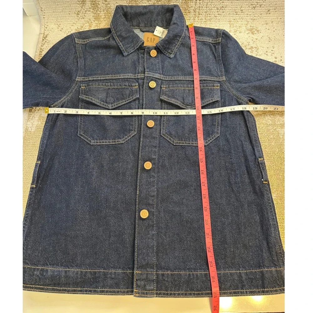 GAP Denim Women's Dark Wash Lightweight Shacket Button-Front NWT Small